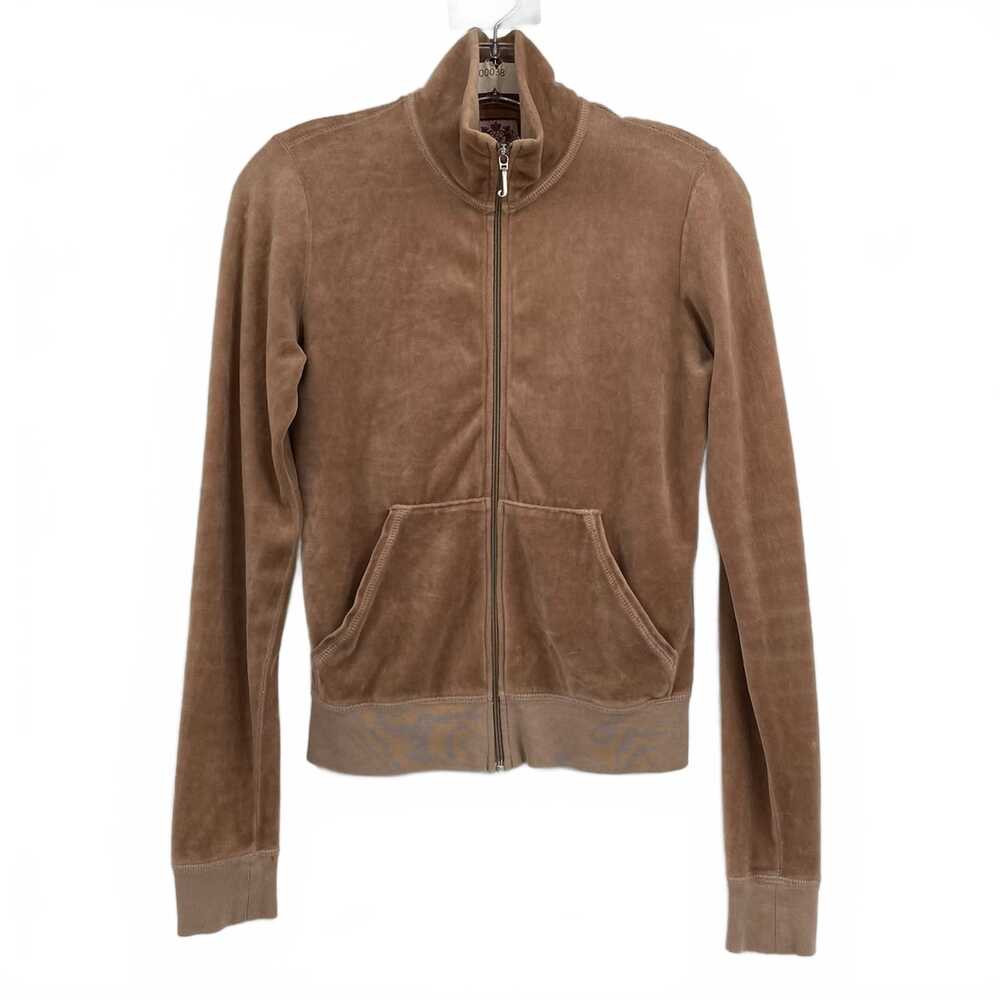 Juicy Couture Tan Velour Zip-Up Jacket | Women’s Regular S